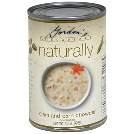 Gordon's Naturally Clam and Corn Chowder, 15-Ounce Cans (Pack of 12)