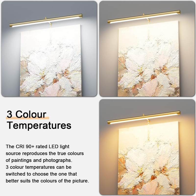 Coinmit 24" Plug in Picture Light 9W Gold Art Light