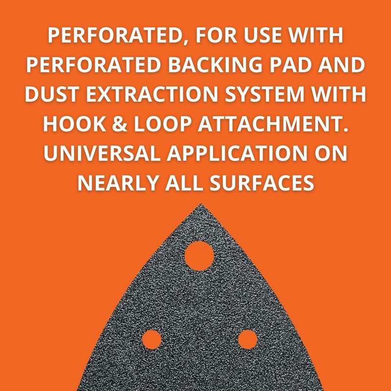 FEIN 80 Grit Triangular Perforated Sanding Sheet (Pack of 5)