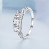 PAHALA 925 Sterling Silver Hollow Pattern Zircon Finger Weeding Party