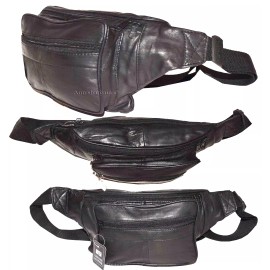 Unbranded Leather waist pouch. waist bag, leather bag, Fanny pack 44 inch adjustable band