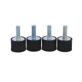 Silentblock M6, Pack of 4 Rubber Buffers, M6 Rubber Mounts, Rubber Bearings, M6 Shock Absorber with Anti-Vibration Silent Block