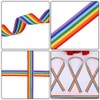 Heyu-Lotus 20M Rainbow Ribbon, 25mm Wide Grosgrain Ribbon Double Sided