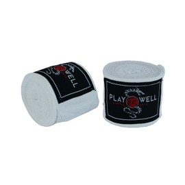 Playwell 4m White Stretch Cotton Hand Wraps