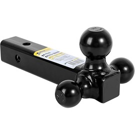 MaxxHaul 70270 Trailer Hitch Hollow Shaft Triple Ball Mount - Black