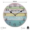 Cepewa Wall Clock XL Beach Nostalgia Diameter 45 cm Clock
