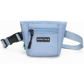 Bolsa para premios para Perros, con Cierre magnético Potente, dispensador de Bolsas para excrementos y Clip metálico para la Cintura (Azul Claro).
