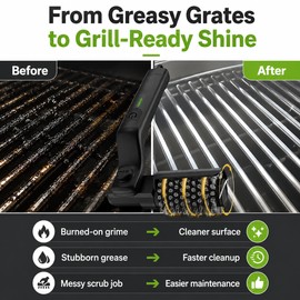 Electric BBQ Grill Brush for Easy Cleaning – Cordless 3-Speed Rechargeable Tool for Grease Removal