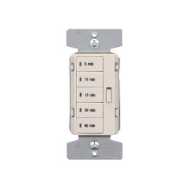 Eaton PT18M-LA 1800W 15 Amp 5-Button Minute Timer with Off Single-Pole, Light Almond