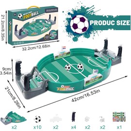 Interactive Table Football Game with 10 Footballs, Table Football Children, Football Gifts Boys 5, 6, 7, 8, 9, 10 Years, Table Football Games for Children Adults