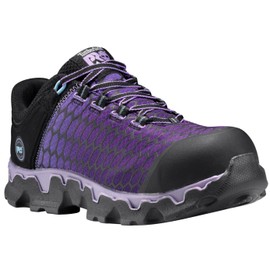 Timberland PRO Women's Powertrain Sport Alloy Toe SD+ Industrial & Construction Shoe, Black Synthetic/Lavender, 6 M US