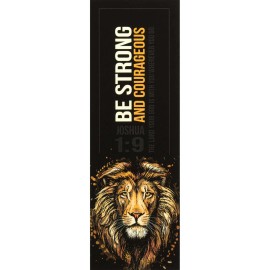 Dicksons Be Strong and Courageous Golden Lion 6.5 inch Paper Bookmark Pack of 12