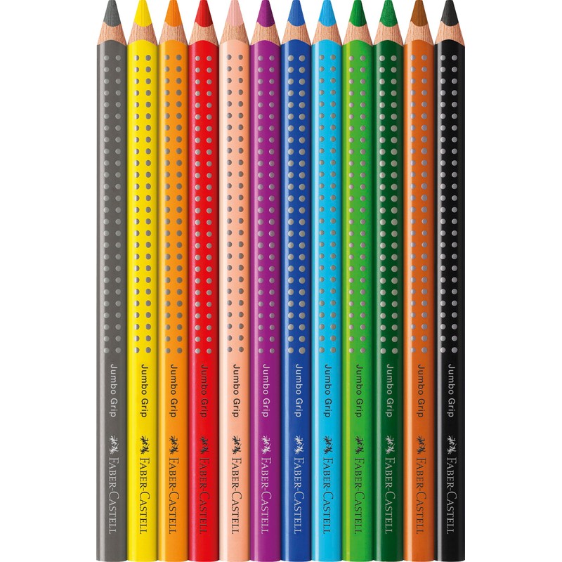 FABER-CASTELL 205276 Jumbo Colouring Pencils Set 18 Pieces Including 6