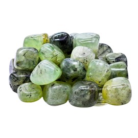 1000+ Carats Prehnite Crystal Tumbled Stones Polished Rocks - Natural Gem Stones for Healing - DIY Crystals for Protection