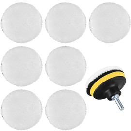 9 Pcs 4 Inch Car Polishing Pads for Drill, Wool Drill Polishing Waxing Buffing Pads, Car Buffer Polisher Kit for Car Detailing, Polishing, Sanding, Waxing, Sealing Glaze, with Drill Adapter