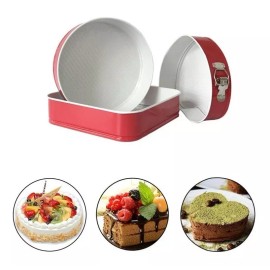 Misorel Set 3 Moldes Desmontables Para Pastel Colores Repostería