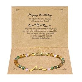 Wave Bracelets for Women ,Unique Birthday Gifts for Women, Gift from Sister,Jewelry Gift for Bestie, Wave Bracelet, Christmas Mother's Day Valentine’s Day Graduation for Sis Friends Daughter