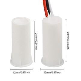 4 Sets Magnetic Reed Switch RC-35 NC/NO Recessed Wired Door Window Alarm, Magneti Door Switch, Contact Sensor, for Home Security and Burglar Alarm