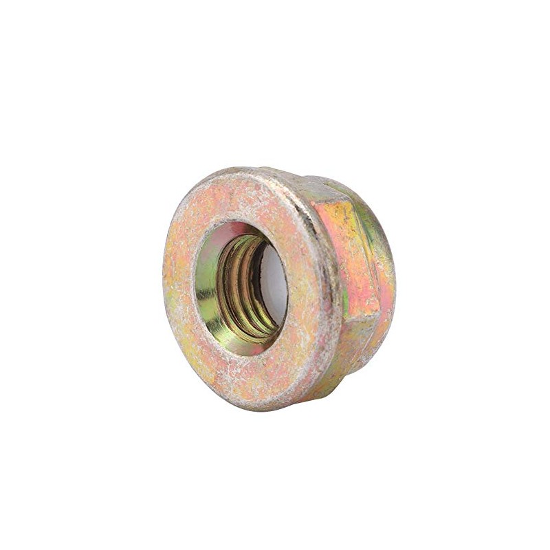 TOPINCN M10X1.25 Flange Nut, Metal Universal Left Hand Thread Blade