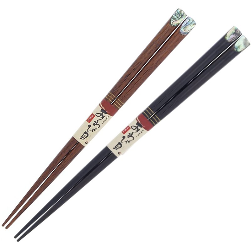 Chopsticks abalone shell inlay Abalone Shell Japan National Wood (Natural
