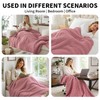 Waffle Throw Blanket, Soft Plush, 50x60 in, Dusty Rose