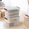 Nesmilers 50 Quarts Plastic Storage Boxes, Large Clear Bins with