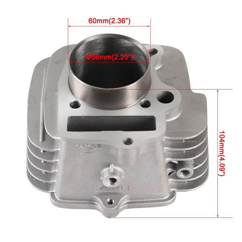 YX140 56mm Cylinder Head Assembly with Piston Ring Kit Replacement