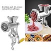 Meat Grinder Small Aluminum Alloy Composite Wood Incisive Blade Silver