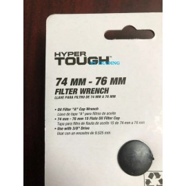 HYPER TOUGH Removal WRENCH for 74 mm - 76 mm 15 Multi-Flute OIL FILTER "A" CAP