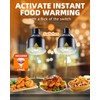 Food Heat Lamp: [3 Heating Bulb Included] [Steady Heating] Heat
