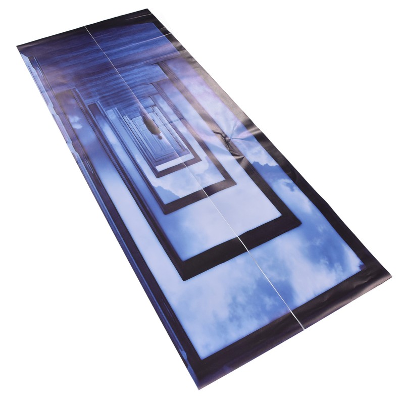 2PCS 3D Door Sticker Self Adhesive Scratch Resistant Waterproof 38.5x200cm