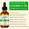 Aceite de Vitamina E para Masaje Corporal, 75000 UI, Orgánico,
