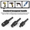 Pyatofyy 3 Pcs Drill Socket Adaptor Set, 1/4", 3/8", 1/2"