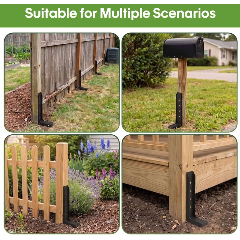ITeeLas Fence Post Repair Kit,Fence Post for Repairing Leaning,Broken Wood
