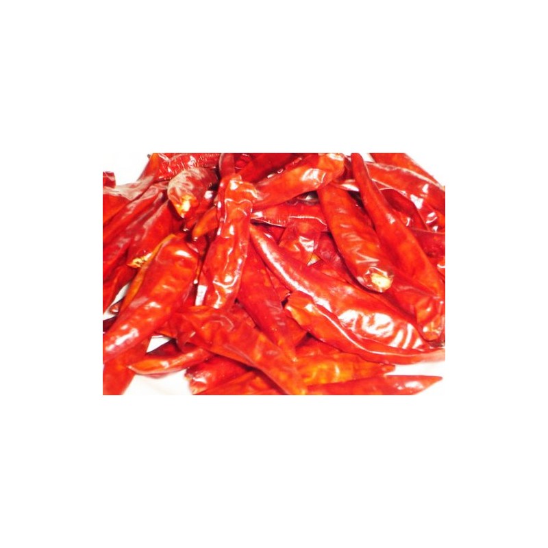 Thai Whole Dried Chile Peppers Very Hot 100g. (Seed Jinda)
