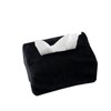 CAVLA Car Visor Tissue Holder, Classic Black Rectangular Leather Tissue