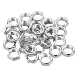 PATIKIL M10 x 1.0 Steel Hex Nuts, 30 Pack Metric Thread Zinc Plated Finished Hardware Nuts Screw Bolt Fasteners 5mm Height