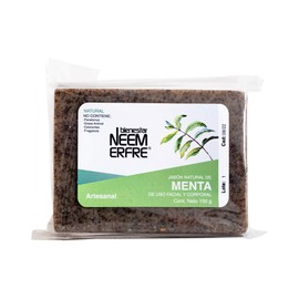 bienestar NEEM ERFRE Jabón Natural Artesanal Menta con Aceite Neem Oliva Tea Tree -Sin Parabenos Petrolatos Grasa Animal-150 g c/u - 5.29 oz each (Individual)