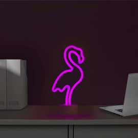 Northlight LED Flamingo Neon Style Table Light - 11.5" - Pink