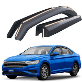 Goodyear Shatterproof in-Channel Window Deflectors for Volkswagen (VW) Jetta 2019-2025, Rain Guards, Window Visors for Cars, Vent Deflector, Car Accessories, 4 pcs - GY008408