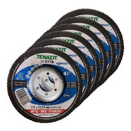 TENAZIT PAQUETE DE 5 PIEZAS DISCO LAMINADO DE LIJA GRANO 80 AUSTROMEX 2718