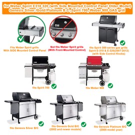 SafBbcue 7513/80633 Warming Rack for Weber Genesis 1000 to 5500 Spirit 700 Genesis Silver B & C Gold B and C Genesis Platinum I & II Grills #88719 Parts for Weber 900 Gas Grill, 24.9"x 4.7"x 4"