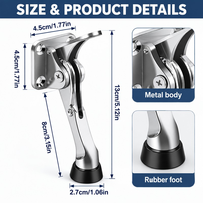 Kick Down Door Stopper for Home and Office – Metal