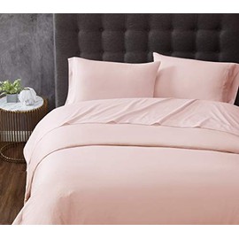 TRULY CALM HOME FOR HEALTH Antimicrobial Blush Full 4 Piece Sheet Set (SS3829BSFU-4700)