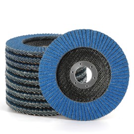 Kcmell Flap Discs 115mm, 10 Pack 120 Grit Zirconia Grinding Discs 4.5 Inch Angle Grinder Sanding Discs for Polishing Grinding Metal Wood Stainless Steel