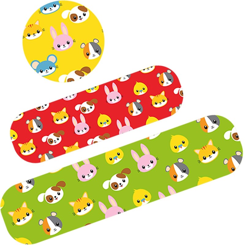 Hithika Kids Plasters 60 Pack, Assorted Sizes & Animal Designs,