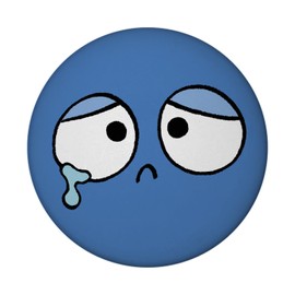 Emotion Sorrow Magnet with Bottle Opener Round Face Mood Magnet Kawaii Sad Design Mood for Colleagues Mood in the Head Round