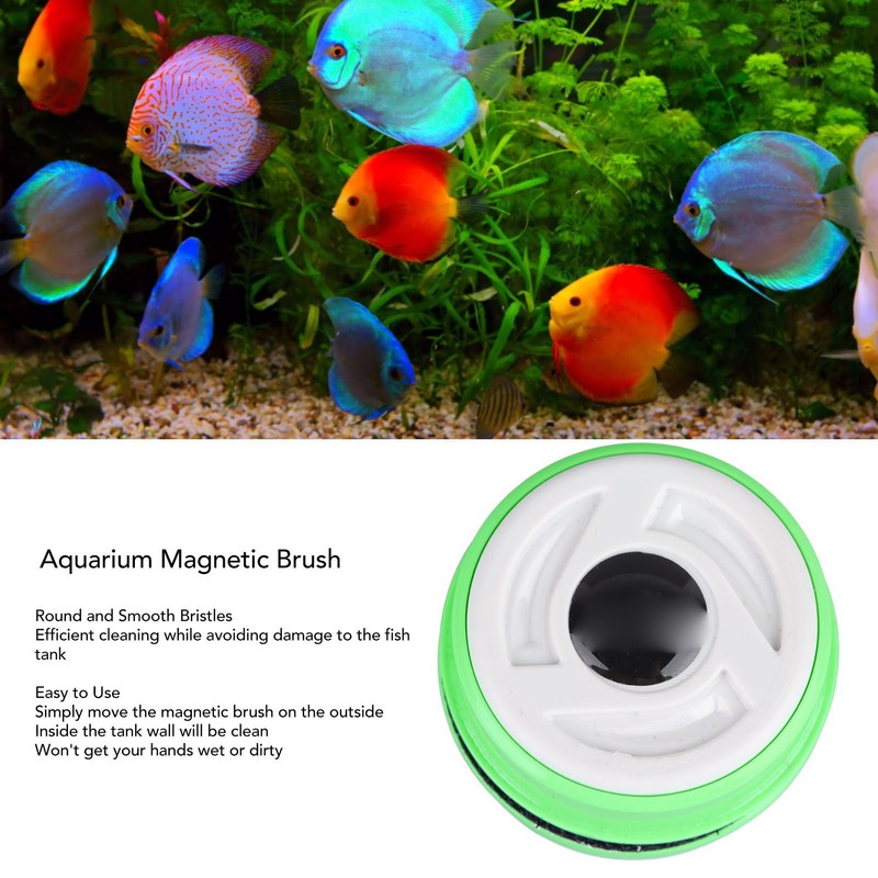 Aquarium Magnetic Brush Scratch Proof Bristles Prevent Slip Algae Scraper