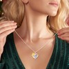 AENEAS Heart Birthstone Necklace 925 Sterling Silver March Aquamarine Necklace