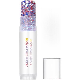 Barra Purpurina Maquillaje Brillo Patriótico Rojo, Y Azul Barra De Purpurina Corporal Patriótica Para Mujeres Hombres Niñas Niños Desfiles Conciertos Partidos De Fútbol
